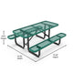 Green,6' |#| Commercial Grade 6' Rectangular Expanded Mesh Metal Outdoor Picnic Table - Green