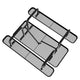 Black,6' |#| Commercial Grade 6' Rectangular Expanded Mesh Metal Outdoor Picnic Table - Black