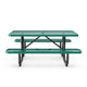 Green,6' |#| Commercial Grade 6' Rectangular Expanded Mesh Metal Outdoor Picnic Table - Green