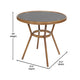 Black Textilene/Natural Frame |#| Indoor/Outdoor Commercial Bistro Set with Table and Four Chairs in Black