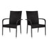 Maxim Indoor/Outdoor Wicker Dining Chairs with Fade & Weather-Resistant Steel Frames for Patio and Deck