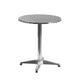 Aluminum |#| 23.5inch Round Aluminum Smooth Top Indoor-Outdoor Table with Base