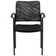 Comfort Black Mesh Stackable Steel Side Chair with Arms - Reception Seating