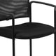 Comfort Black Mesh Stackable Steel Side Chair with Arms - Reception Seating
