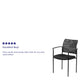 Comfort Black Mesh Stackable Steel Side Chair with Arms - Reception Seating