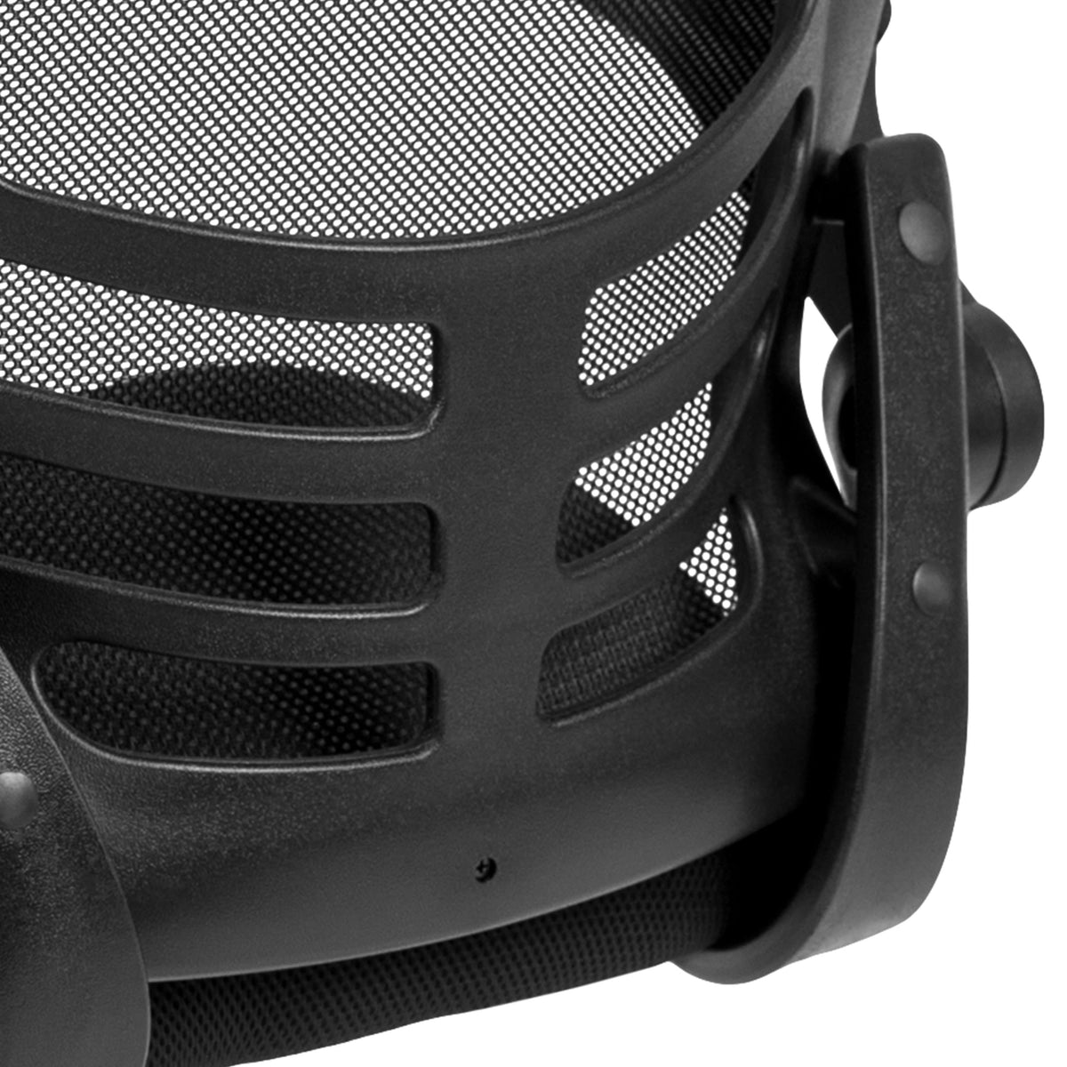 Black Mesh |#| Black Mesh Sled Base Side Reception Chair with Flip-Up Arms-Office Waiting Room