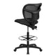 Black |#| Mid-Back Black Mesh Drafting Chair with Back Height Adjustment