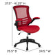 Red Mesh/Black Frame |#| Mid-Back White Mesh Swivel Ergonomic Task Office Desk Chair with Flip-Up Arms