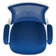 Blue Mesh/White Frame |#| Mid-Back Blue Mesh Ergonomic Task Office Chair, White Frame - Flip-Up Arms