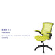 Green Mesh/Black Frame |#| Mid-Back Green Mesh Swivel Ergonomic Task Office Desk Chair with Flip-Up Arms