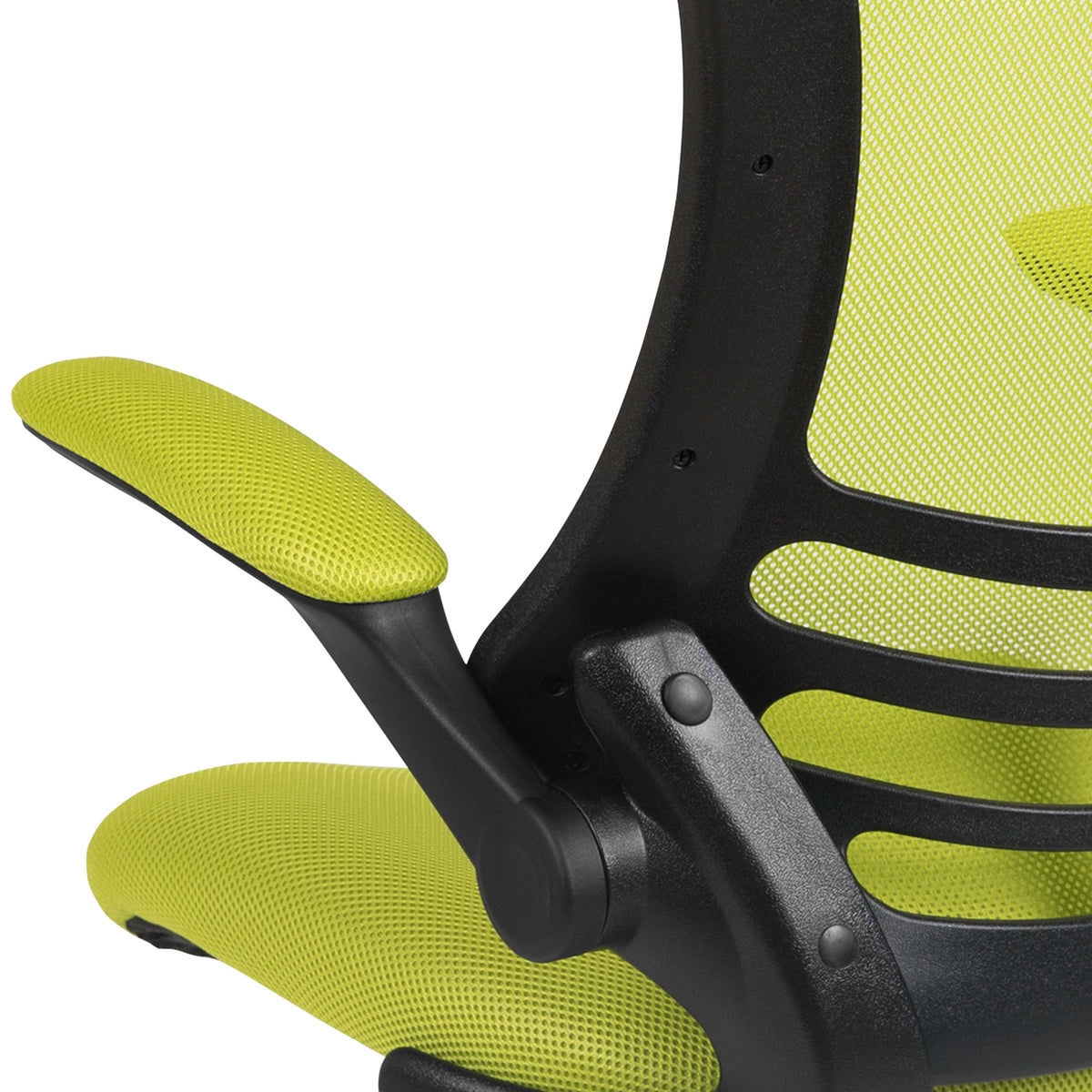 Green Mesh/Black Frame |#| Mid-Back Green Mesh Swivel Ergonomic Task Office Desk Chair with Flip-Up Arms