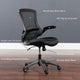 Black Mesh/Black Frame |#| Mid-Back Black Mesh Swivel Ergonomic Task Office Chair with Flip-Up Arms