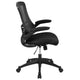 Black Mesh/Black Frame |#| Mid-Back Black Mesh Swivel Ergonomic Task Office Chair with Flip-Up Arms