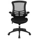 Black Mesh/Black Frame |#| Mid-Back Black Mesh Swivel Ergonomic Task Office Chair with Flip-Up Arms