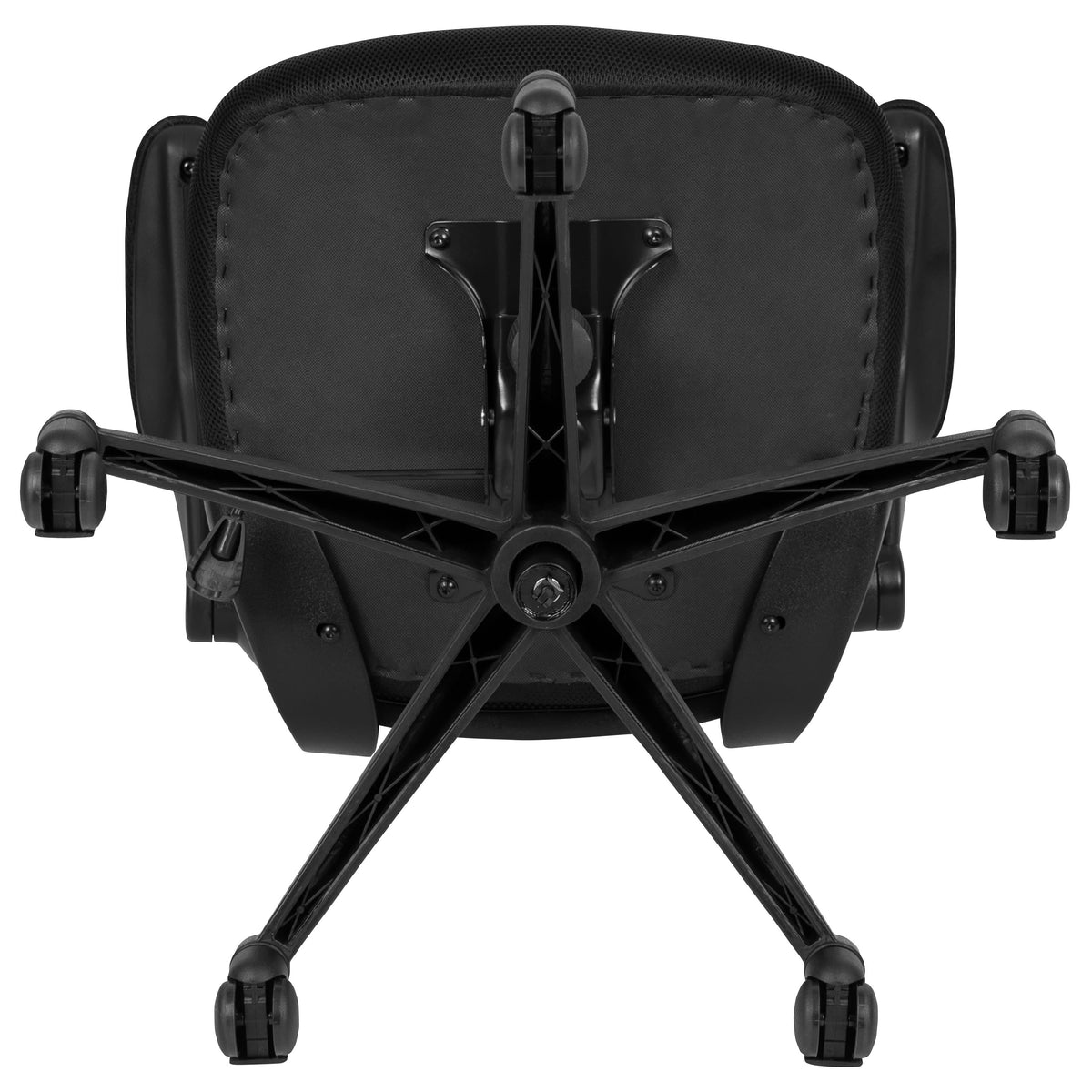 Black Mesh/Black Frame |#| Mid-Back Black Mesh Swivel Ergonomic Task Office Chair with Flip-Up Arms