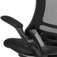 Black Mesh/Black Frame |#| Mid-Back Black Mesh Swivel Ergonomic Task Office Chair with Flip-Up Arms