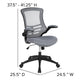 Dark Gray Mesh/Black Frame |#| Mid-Back Dark Gray Mesh Swivel Ergonomic Task Office Desk Chair - Flip-Up Arms