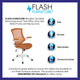 Tan Mesh/White Frame |#| Mid-Back Tan Mesh Ergonomic Task Office Chair, White Frame - Flip-Up Arms