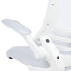 White Mesh/White Frame |#| Mid-Back White Mesh Ergonomic Task Office Chair, White Frame - Flip-Up Arms