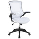 White Mesh/Black Frame |#| Mid-Back White Mesh Swivel Ergonomic Task Office Desk Chair with Flip-Up Arms