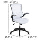 White Mesh/Black Frame |#| Mid-Back White Mesh Swivel Ergonomic Task Office Desk Chair with Flip-Up Arms