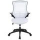 White Mesh/Black Frame |#| Mid-Back White Mesh Swivel Ergonomic Task Office Desk Chair with Flip-Up Arms