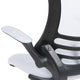 White Mesh/Black Frame |#| Mid-Back White Mesh Swivel Ergonomic Task Office Desk Chair with Flip-Up Arms