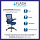 Blue Mesh/Black Frame |#| Mid-Back Blue Mesh Swivel Ergonomic Task Office Desk Chair with Flip-Up Arms