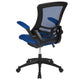 Blue Mesh/Black Frame |#| Mid-Back Blue Mesh Swivel Ergonomic Task Office Desk Chair with Flip-Up Arms