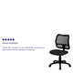 Black |#| Mid-Back Black Mesh Swivel Task Office Chair with Waterfall Front Seat