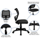 Black |#| Mid-Back Black Mesh Swivel Task Office Chair with Waterfall Front Seat