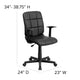 Black |#| Mid-Back Black Quilted Vinyl Swivel Task Office Chair with Arms - Home Office