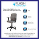 Gray |#| Mid-Back Gray Quilted Vinyl Swivel Task Office Chair with Arms - Home Office