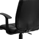 Black |#| Mid-Back Black Quilted Vinyl Swivel Task Office Chair with Arms - Home Office