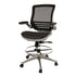 Mid-Back Transparent Mesh Drafting Chair with Flip-Up Arms