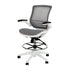 Mid-Back Transparent Mesh Drafting Chair with Flip-Up Arms