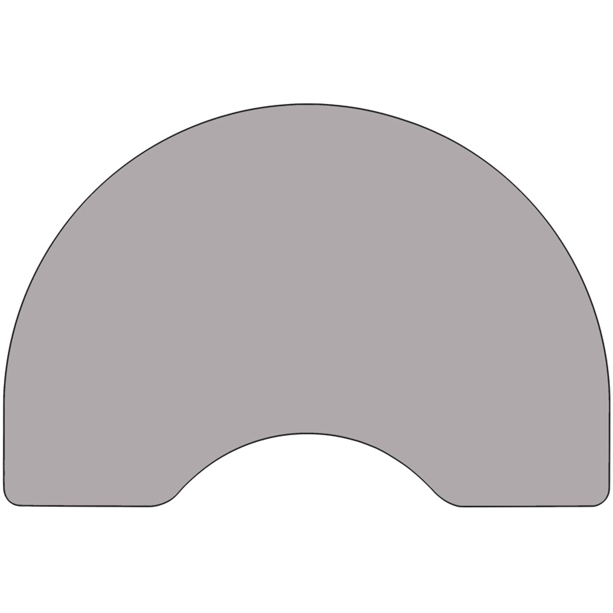 Gray |#| Mobile 48inchW x 72inchL Kidney Grey Thermal Laminate Adjustable Activity Table