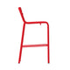 Red |#| Modern Commercial Grade 2 Slat Indoor/Outdoor Steel Bar Stool in Red