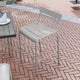 Silver |#| Modern Commercial Grade 2 Slat Indoor/Outdoor Steel Bar Stool in Silver
