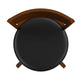 Black Vinyl/Antique Oak Frame |#| Commercial Antique Oak & Black LeatherSoft Wooden Swivel Bar Stools