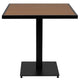 Teak |#| Outdoor Faux Teak Dining Table with Poly Slats - Square Patio Table
