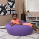 Purple |#| Oversized Solid Purple Refillable Bean Bag Chair for All Ages