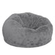 Gray Furry |#| Oversized Gray Furry Refillable Bean Bag Chair for All Ages