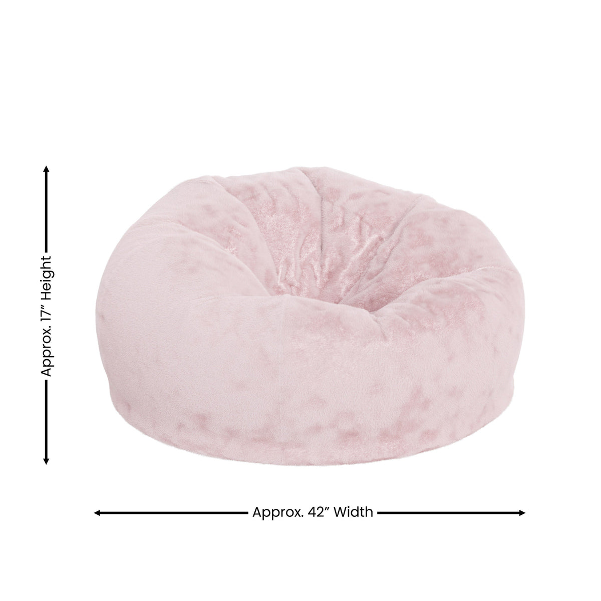 Blush Furry |#| Oversized Blush Furry Refillable Bean Bag Chair for All Ages