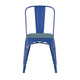 Blue/Teal-Blue |#| All-Weather Commercial Stack Chair & Poly Resin Seat - Blue/Teal-Blue