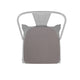 White/Gray |#| All-Weather Commercial Stack Chair & Poly Resin Seat - White/Gray