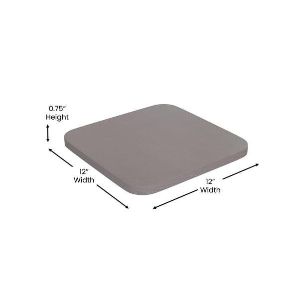 Gray |#| All-Weather Polystyrene Seat for Colorful Metal Stools and Chairs - Gray