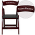 Personalized HERCULES Series Wood Folding Chair with Vinyl Padded Seat