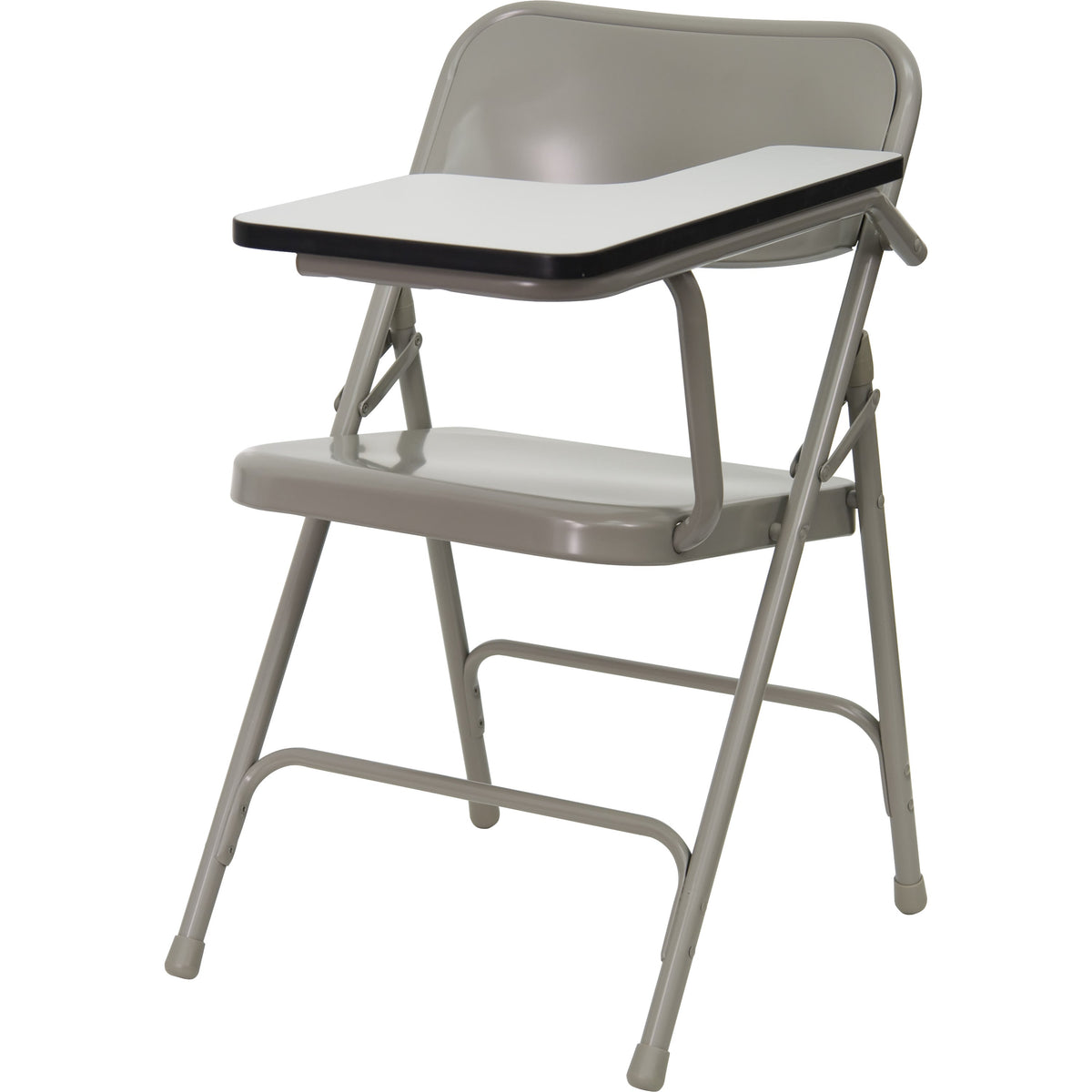 Premium Steel Beige Folding Chair with Left Handed Tablet Arm - Event Chair