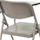 Premium Steel Beige Folding Chair with Left Handed Tablet Arm - Event Chair